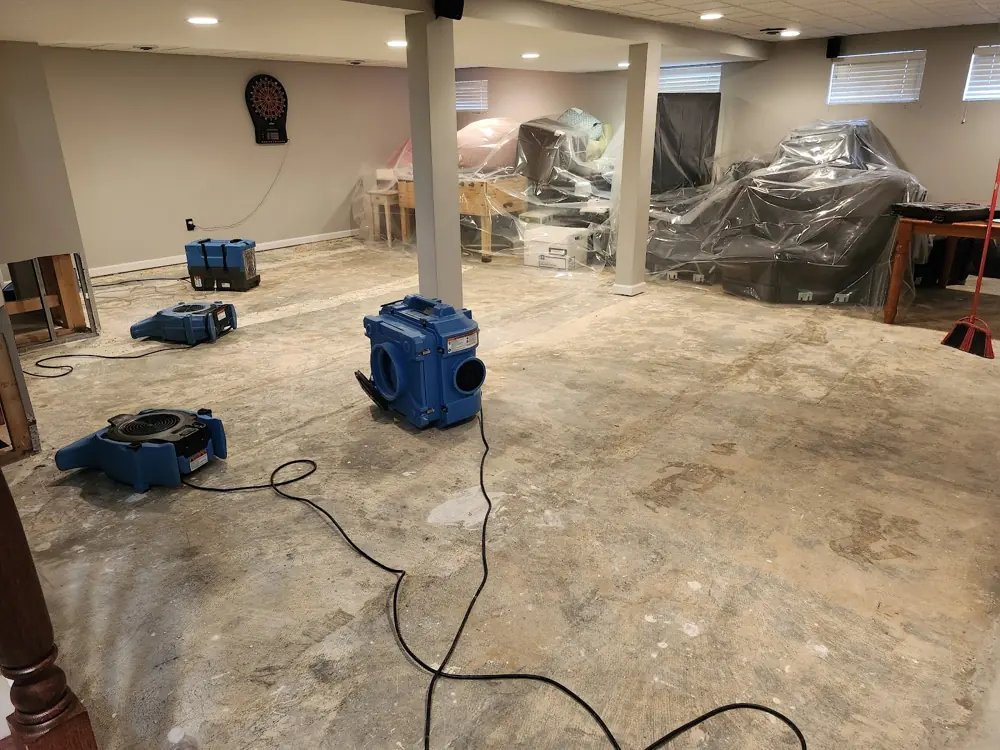 Restoration equipment on a Boston job