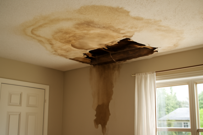 Ceiling Drywall Water Damage Restoration