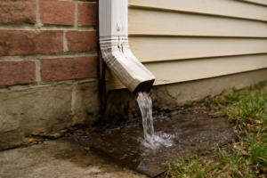 Downspout Failure Water Removal