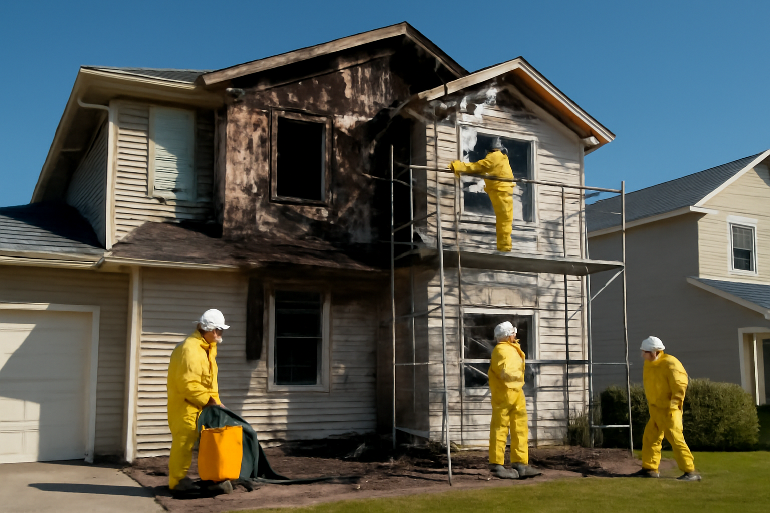 Fire damage restoration service